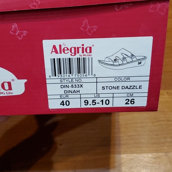 💥 New Alegria Dinah stone dazzle comfort sandals - Picture 7 of 7